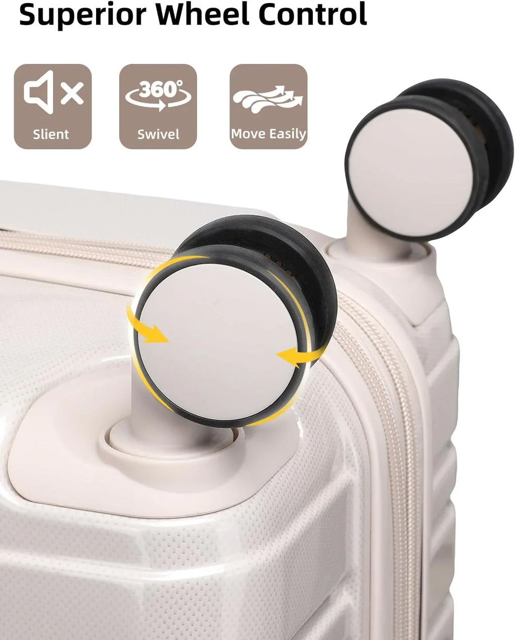 Ensemble de bagages 6 pièces, ensemble de valises rigides extensibles avec roulettes pivotantes, ensemble de bagages à roulettes légers