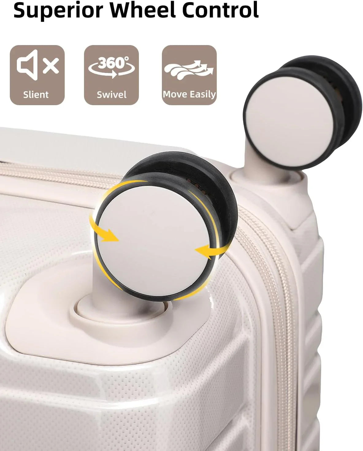 Ensemble de bagages 6 pièces, ensemble de valises rigides extensibles avec roulettes pivotantes, ensemble de bagages à roulettes légers