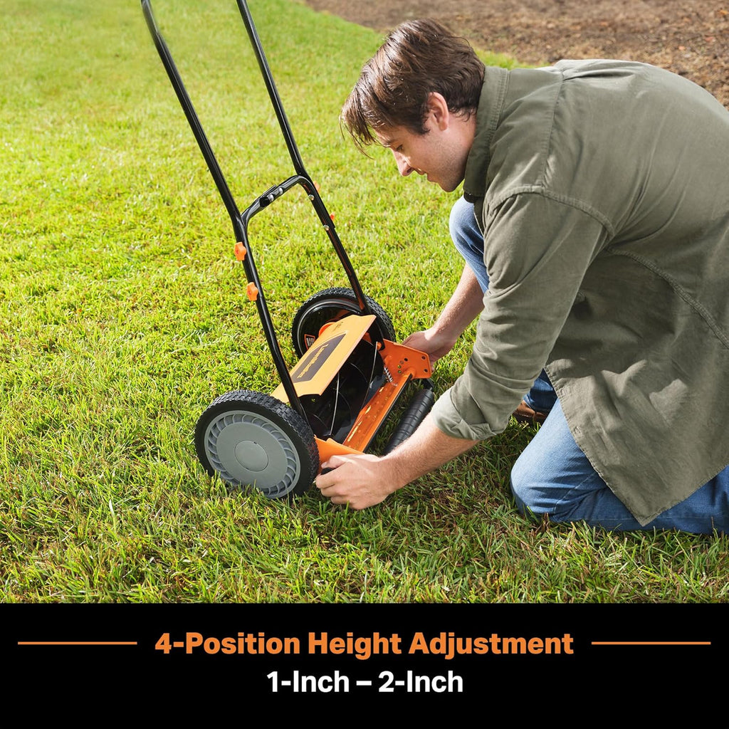 Tondeuse à gazon à poussée LawnMaster LMRM1801 18 pouces 5 lames