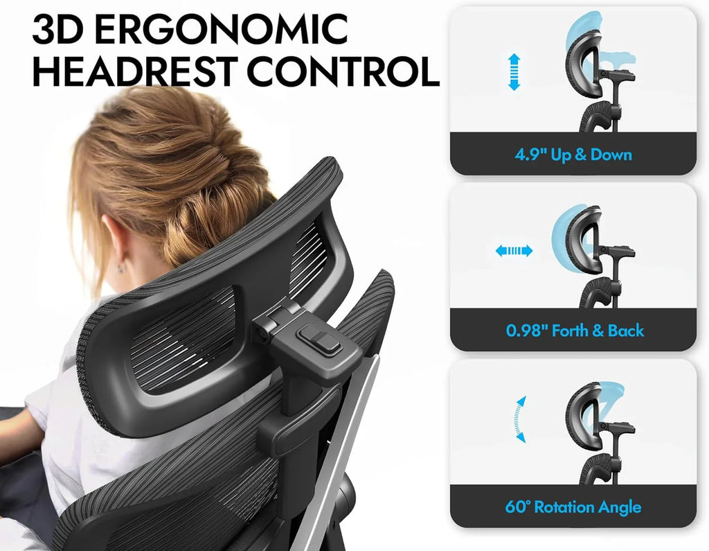 Bureau et chaise d'ordinateur de bureau, chaise de jeu, avec support lombaire et appui-tête