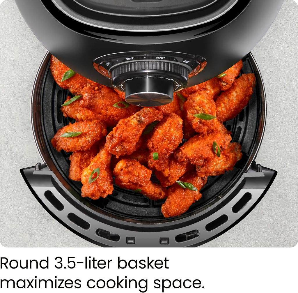 Chefman compacte digitale heteluchtfriteuse van 6,3 liter met draaispit, dehydrator en heteluchtoven, 8 aanraakgevoelige voorinstellingen. 