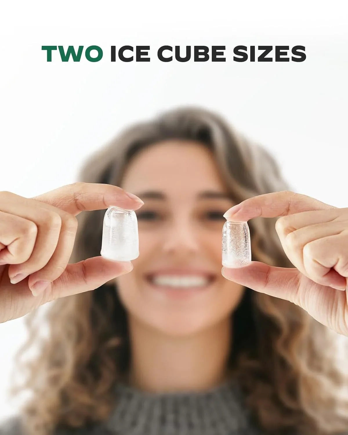 Machine à glaçons de comptoir Silonn avec panier à glaçons extensible, 9 glaçons en 6 minutes, panier à glaçons de 2,5 L, machine à glaçons autonettoyante avec commande tactile à LED