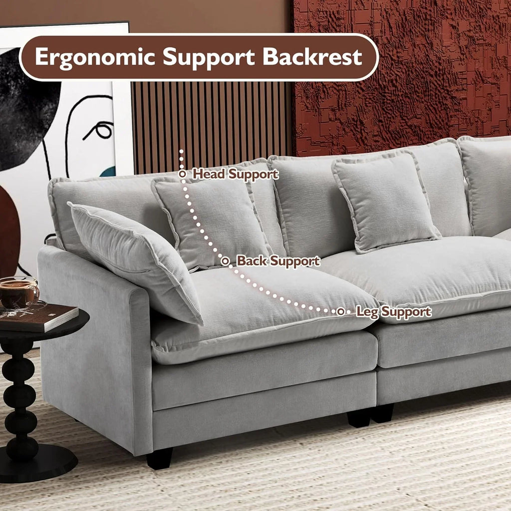 Canapé modulaire moderne en forme de U de 146 pouces d'ihanherry