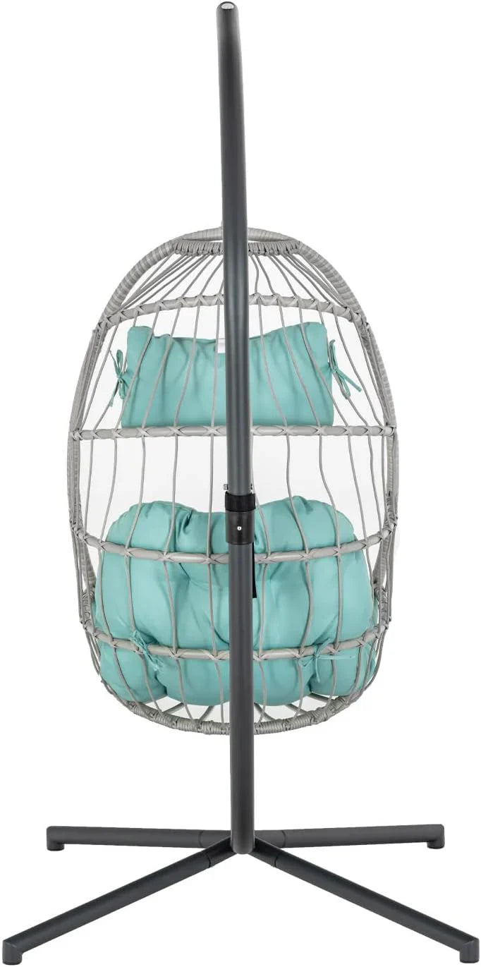 Chaise suspendue en forme d'œuf Yechen pour intérieur et extérieur avec support