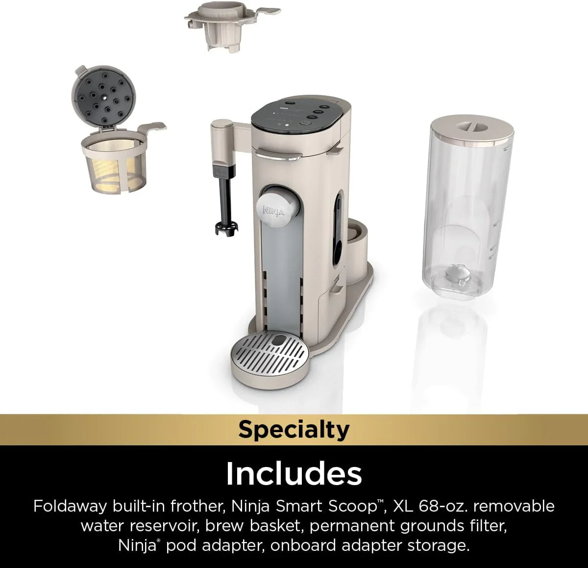 Ninja | Cafetière | Tasse unique | Infusion avec dosettes et mouture | Compatible K-Cup | 4 méthodes d'infusion