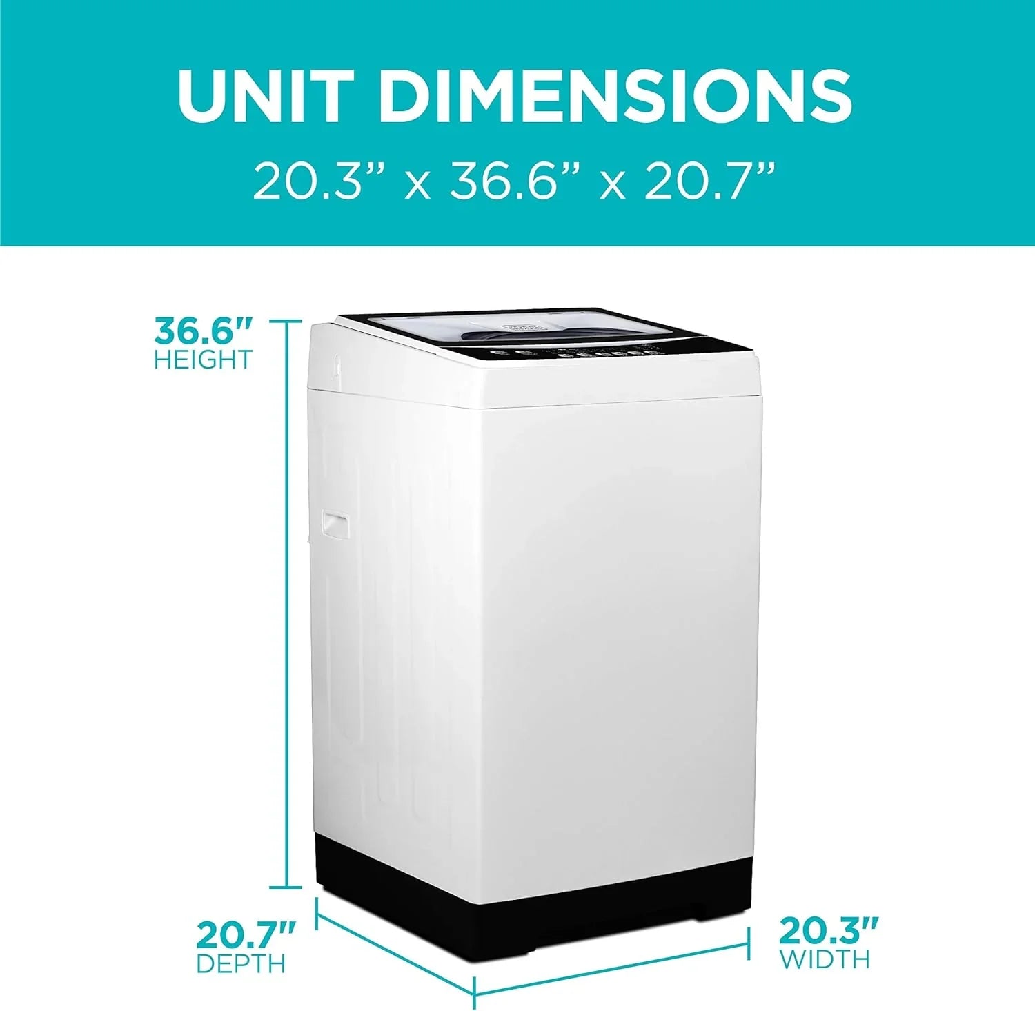 Machine à laver portable d'une capacité de 6,6 lb pour maisons et appartements, 5 cycles de lavage