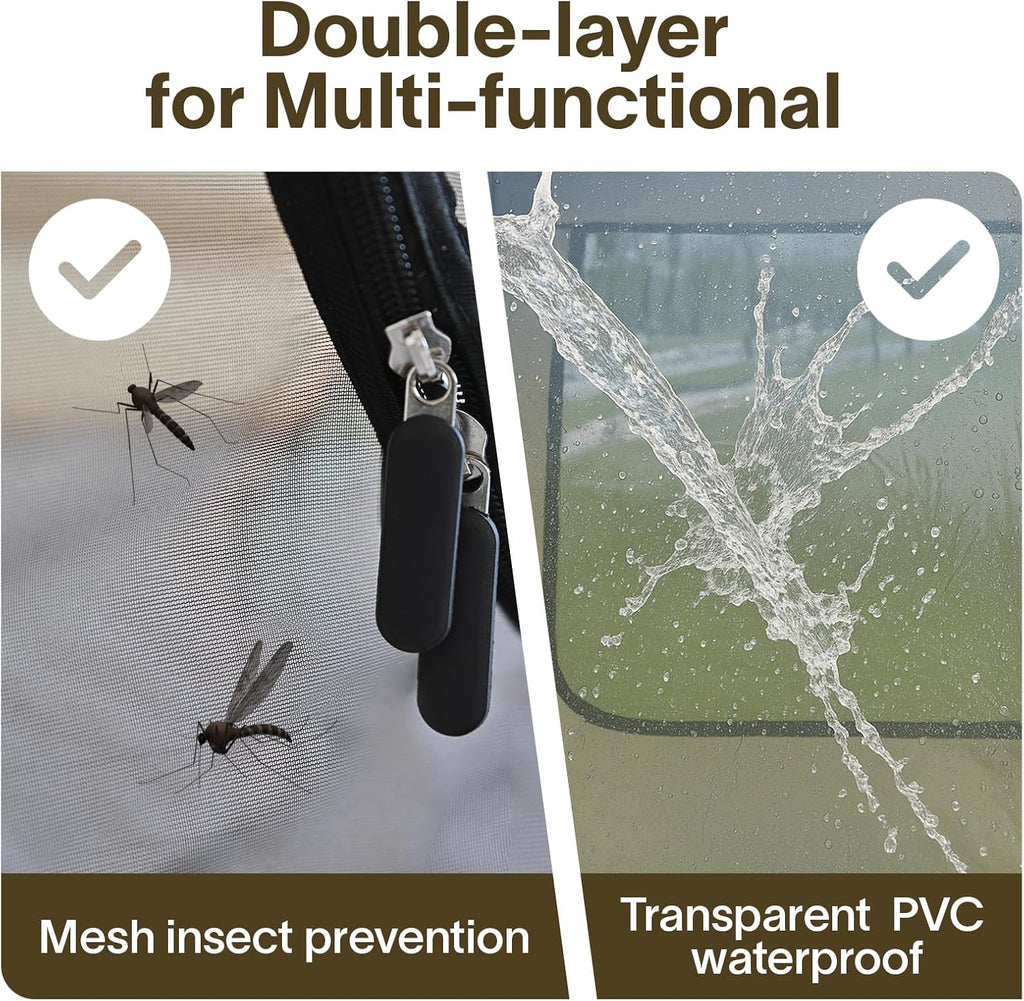 Gazebo Alvantor Screen House, tente à auvent abri igloo escamotable pour 6-10-15 personnes