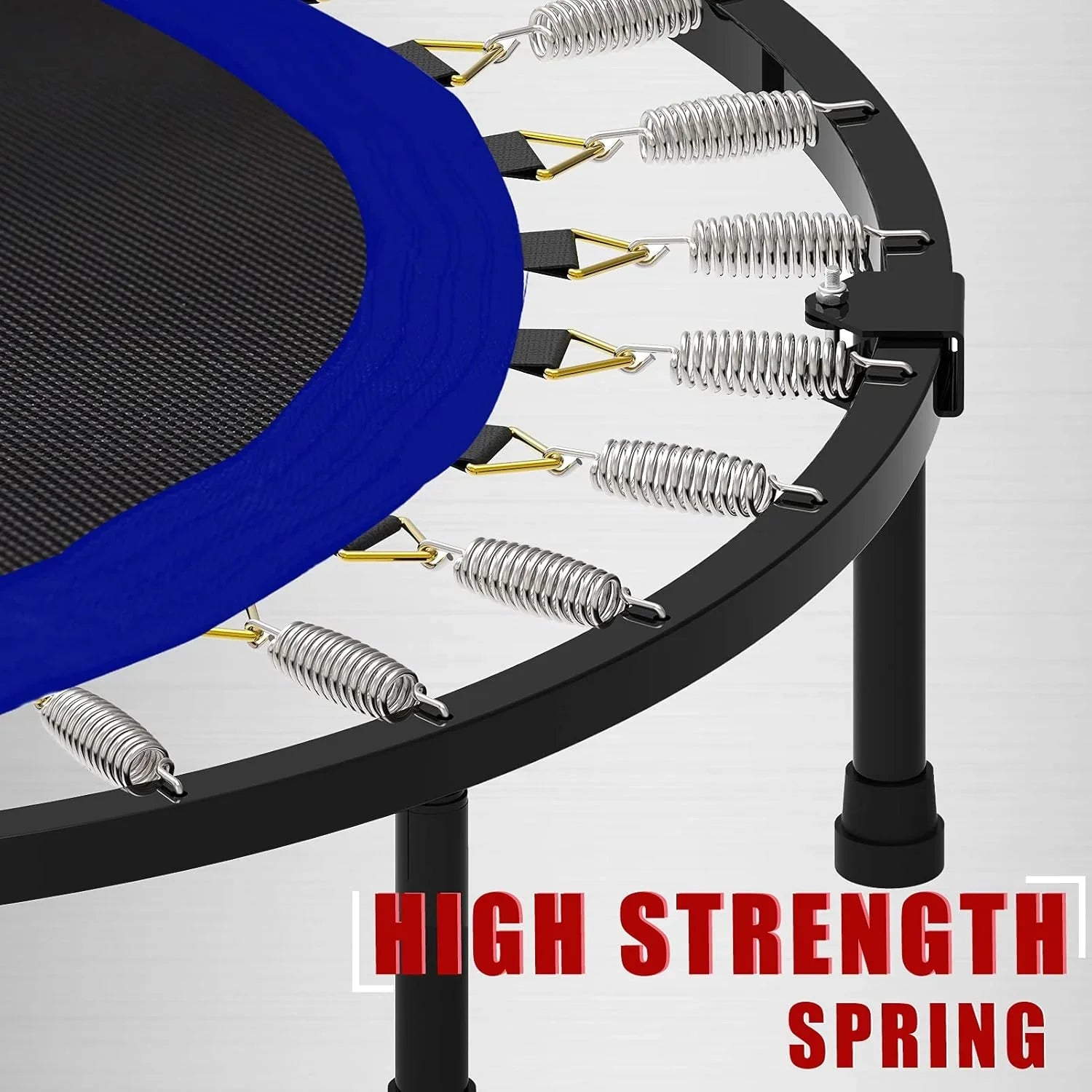 Kanchimi Mini Trampoline d'entraînement pliable de 40" à 48" avec poignée, charge maximale de 330 lb