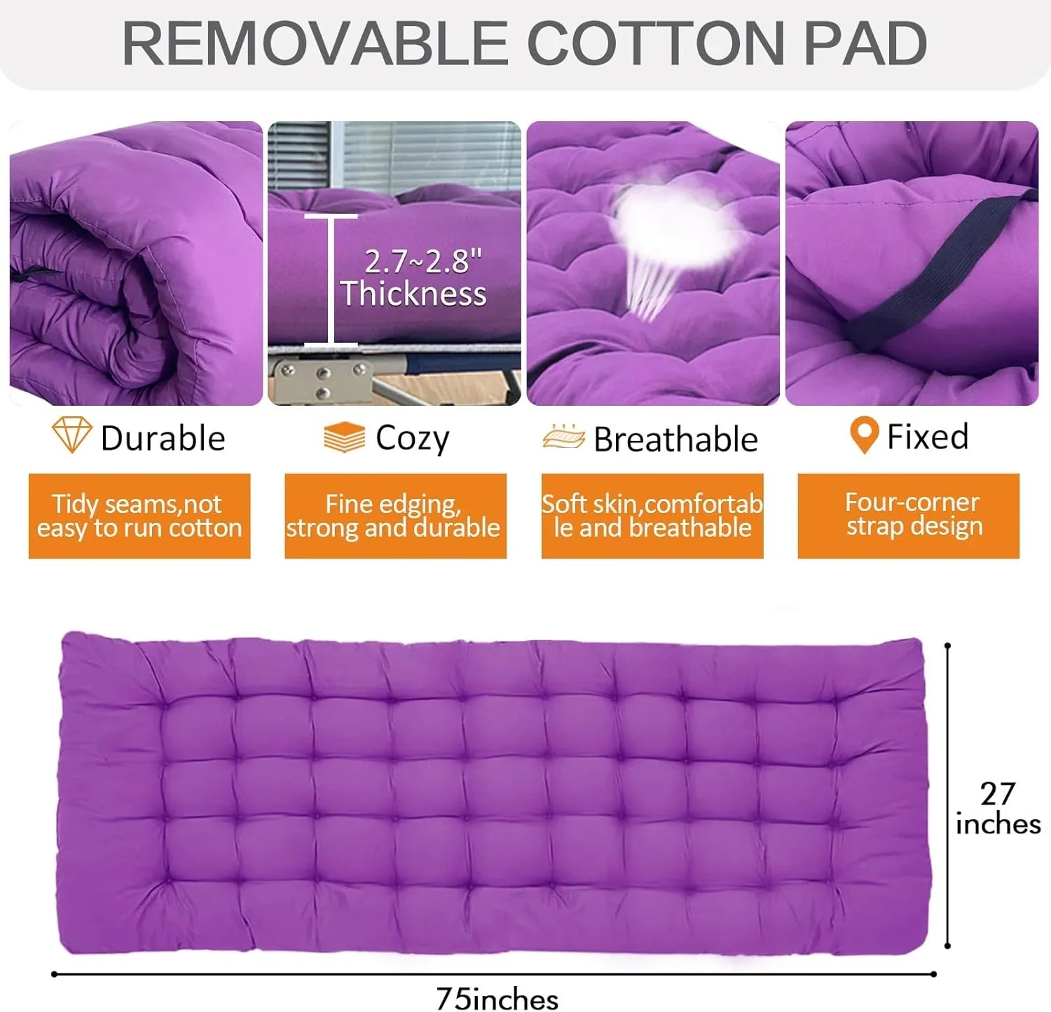 Lot de 2 lits de camping avec matelas, lits de couchage confortables, lits de camping pour adultes, lits pliants pour 2 personnes, lits de couchage robustes