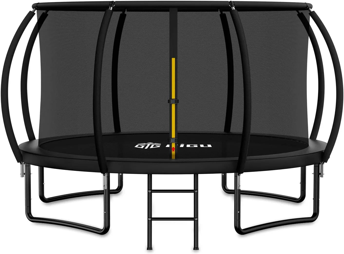 Trampoline récréatif Gigu de 10 pieds, 12 pieds et 14 pieds avec clôture et échelle, revêtement antirouille