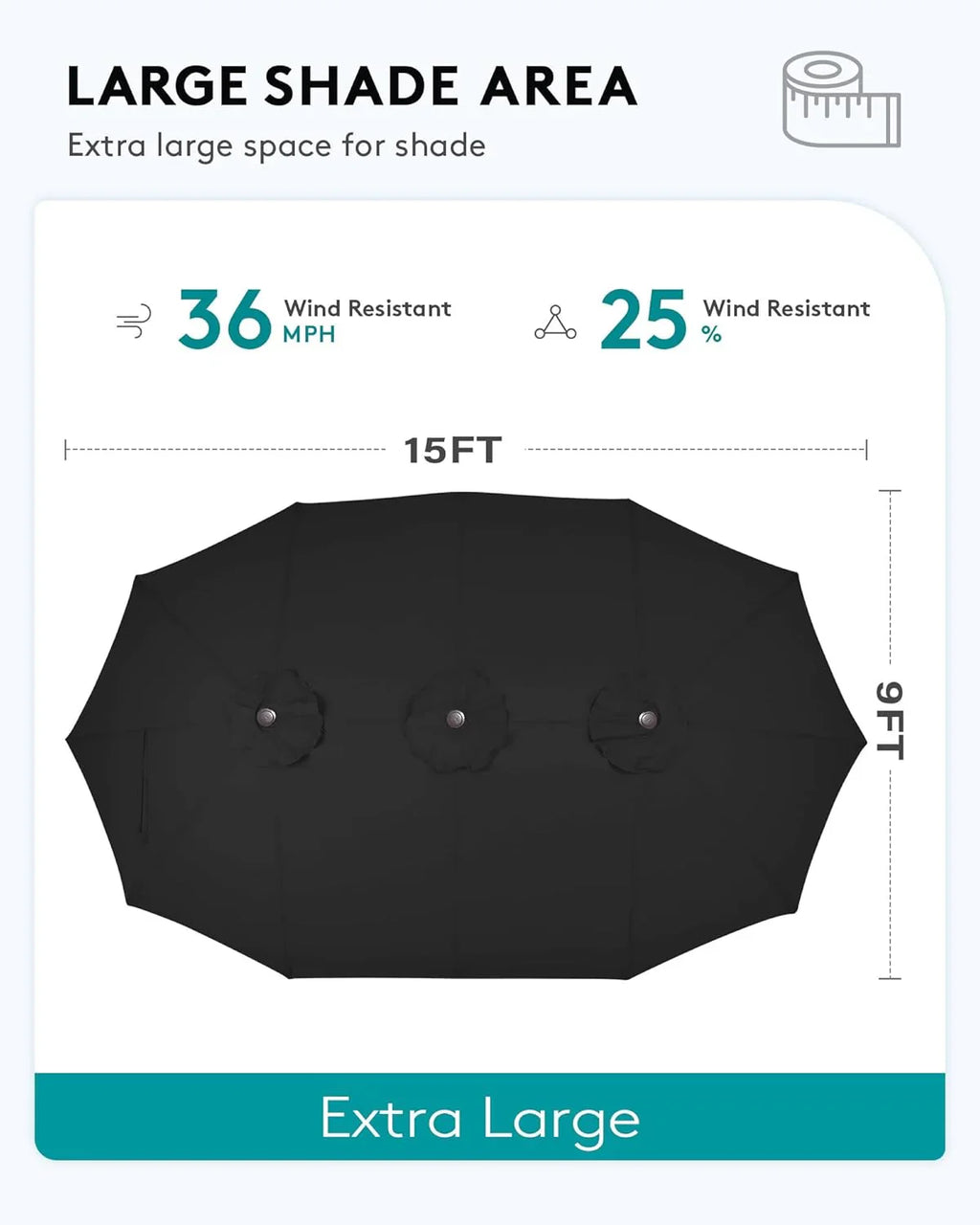 Ensemble de salle à manger d'extérieur en PEHD, 7 pièces, avec table découpée pour parasol et 6 chaises