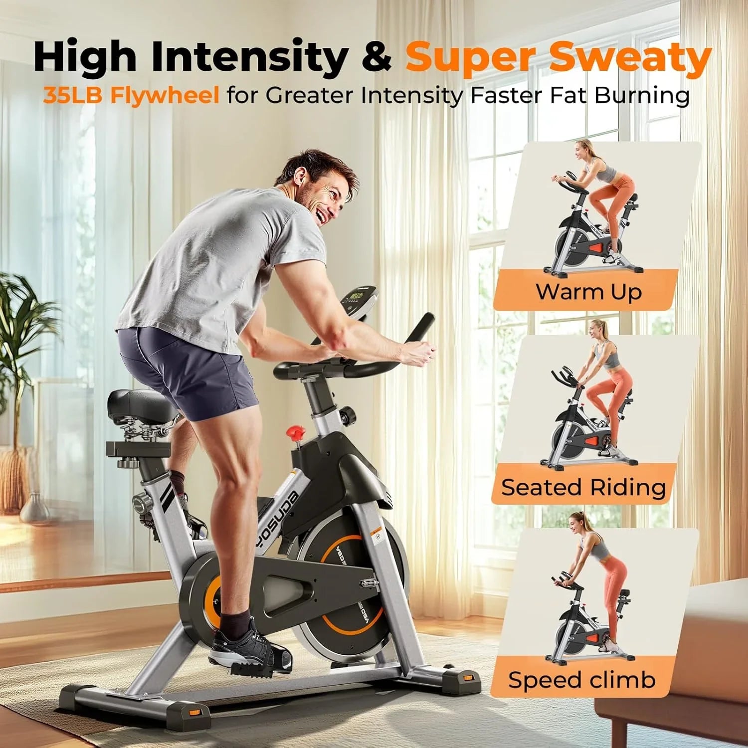 Vélo de fitness de marque Arita Tapis de course de fitness fixe à domicile Conception silencieuse, support pour tablette