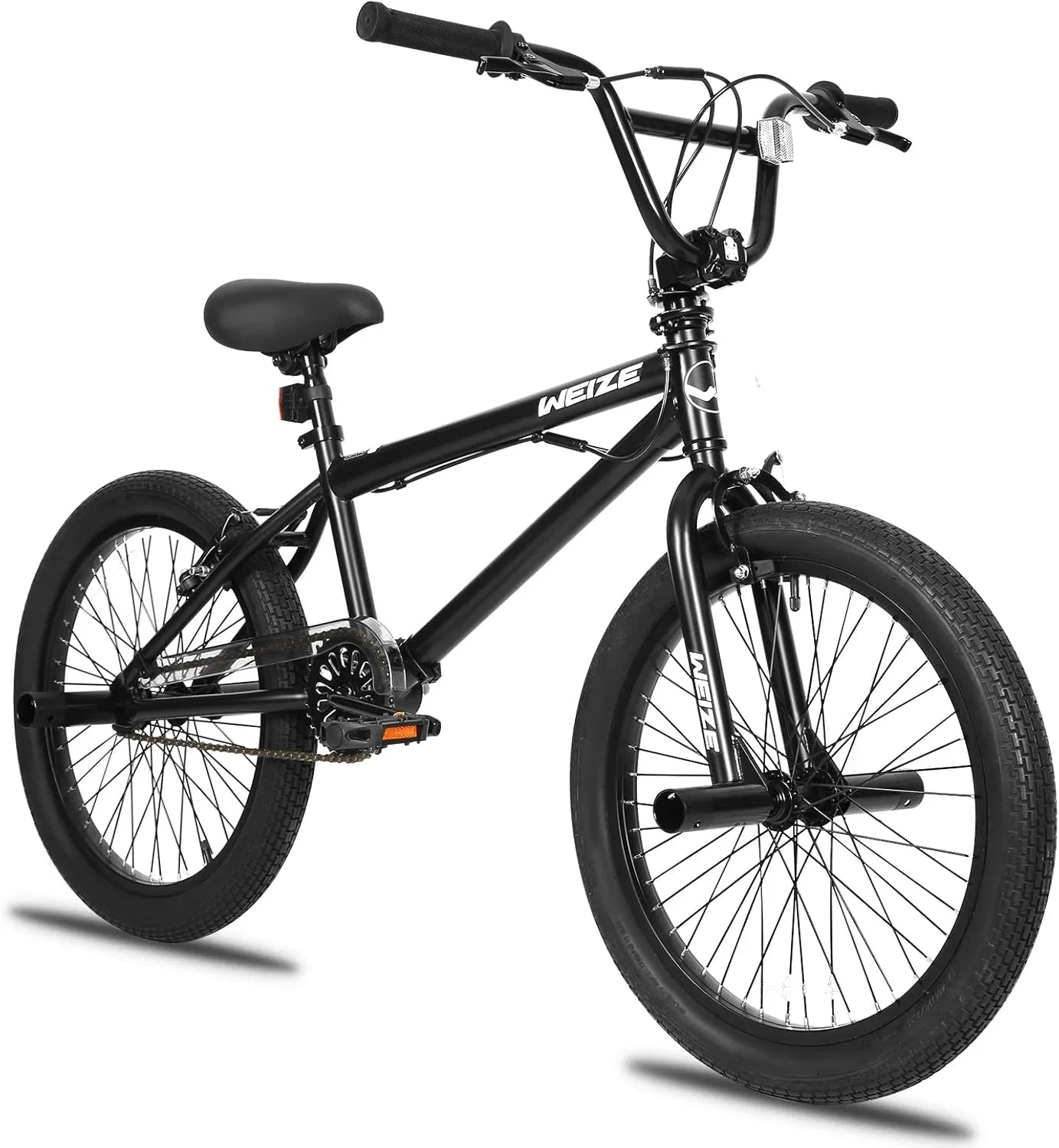 Vélo BMX Freestyle WEIZE 20 pouces pour enfants et adultes, cadre en acier haute résistance