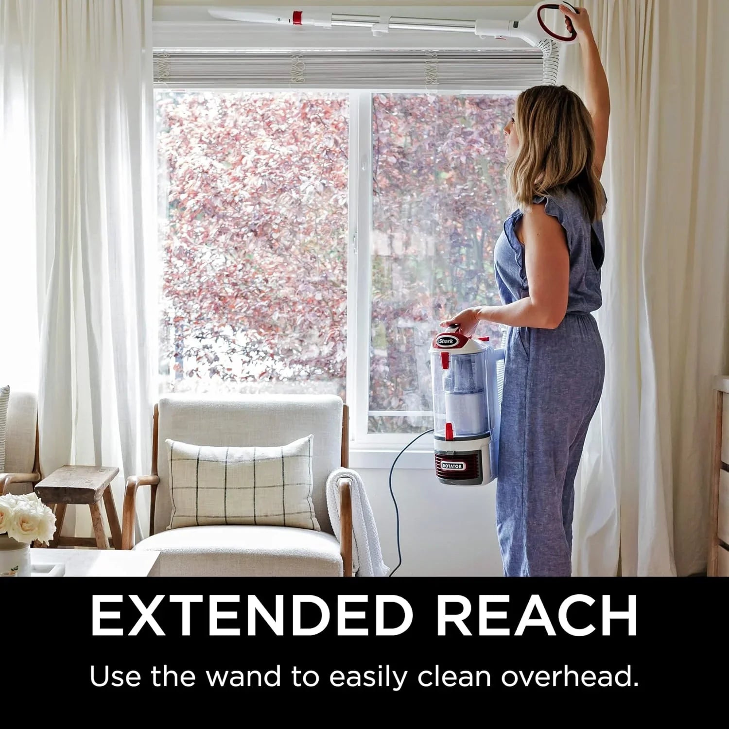 Aspirateur vertical Navigator amovible de luxe avec grand bac à poussière, filtre HEPA et volant pivotant