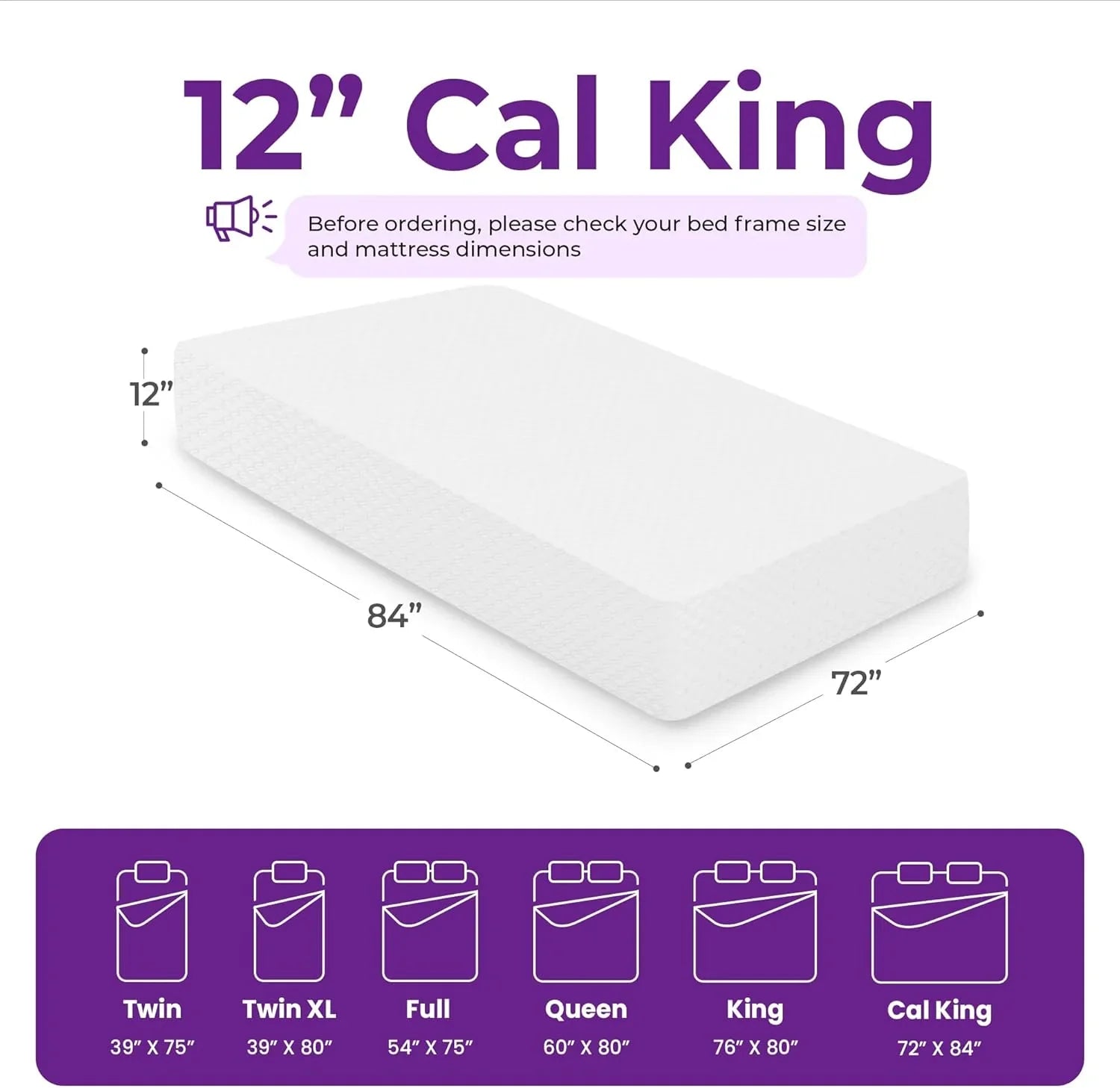 Matelas en mousse à mémoire de forme GAESTE de 8 pouces, entièrement rafraîchissant, matelas dans une boîte