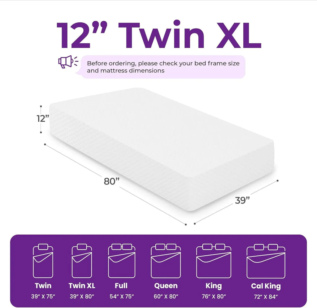 Matelas en mousse à mémoire de forme GAESTE de 8 pouces, entièrement rafraîchissant, matelas dans une boîte