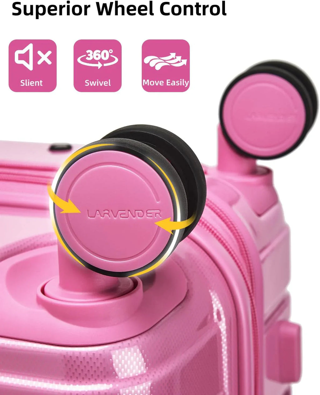 Ensemble de bagages 6 pièces, ensemble de valises rigides extensibles avec roulettes pivotantes, ensemble de bagages à roulettes légers