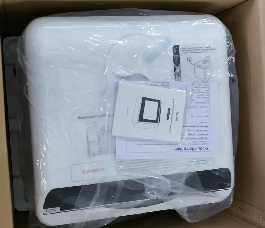 Lave-vaisselle de table HAVA, lave-vaisselle portable 6 programmes avec réservoir d'eau intégré de 5 litres