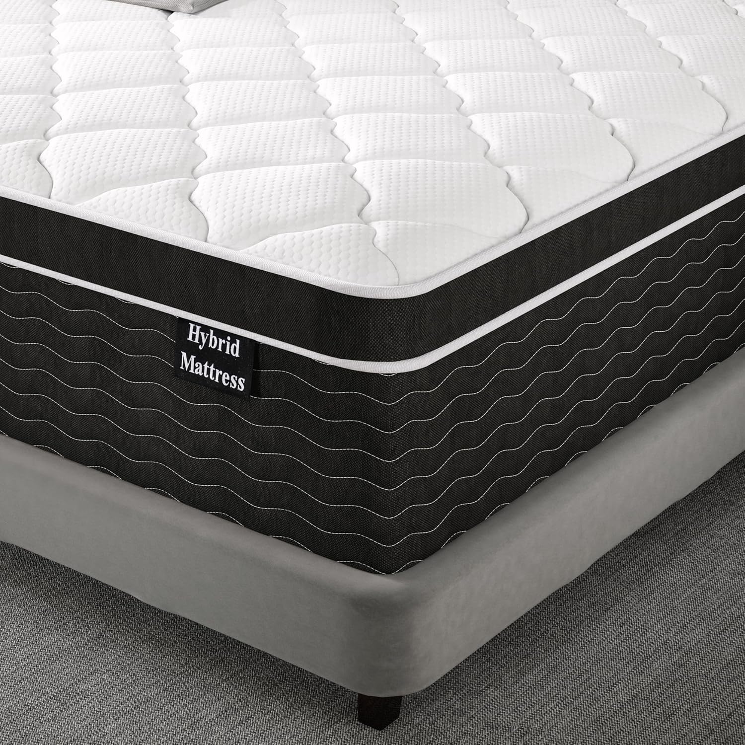 Matelas double, matelas double de 10 pouces dans une boîte, matelas hybride moyennement moelleux