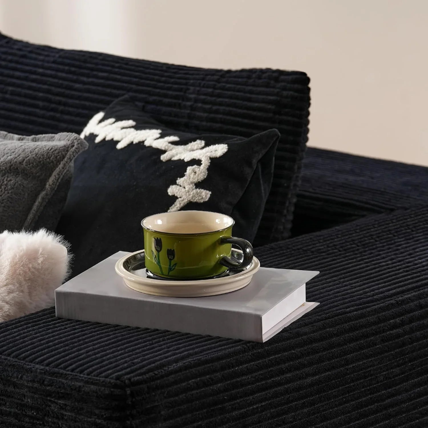 Canapé Ovios 104" Cloud Section Fauteuil en L, canapé modulaire moderne