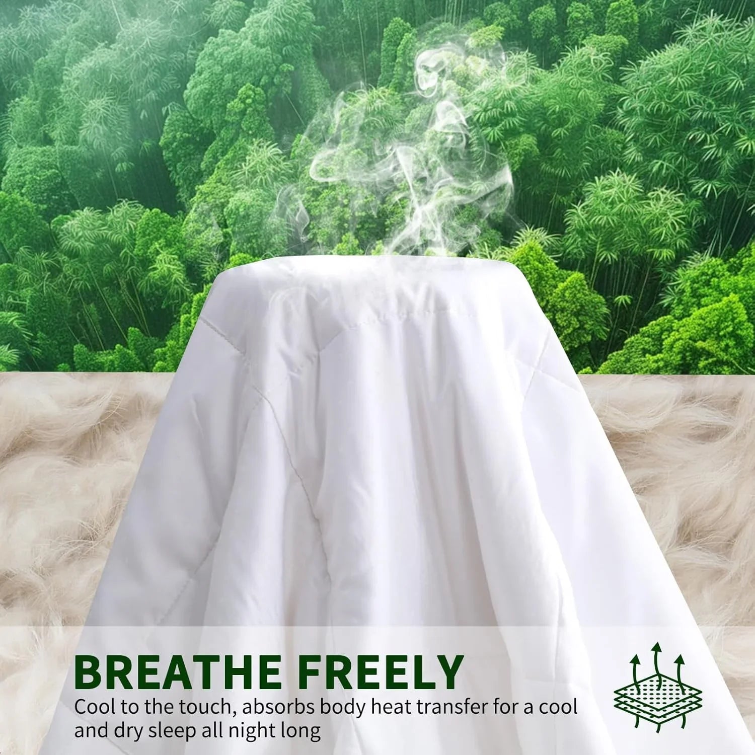 Insert de couette mince et respirant