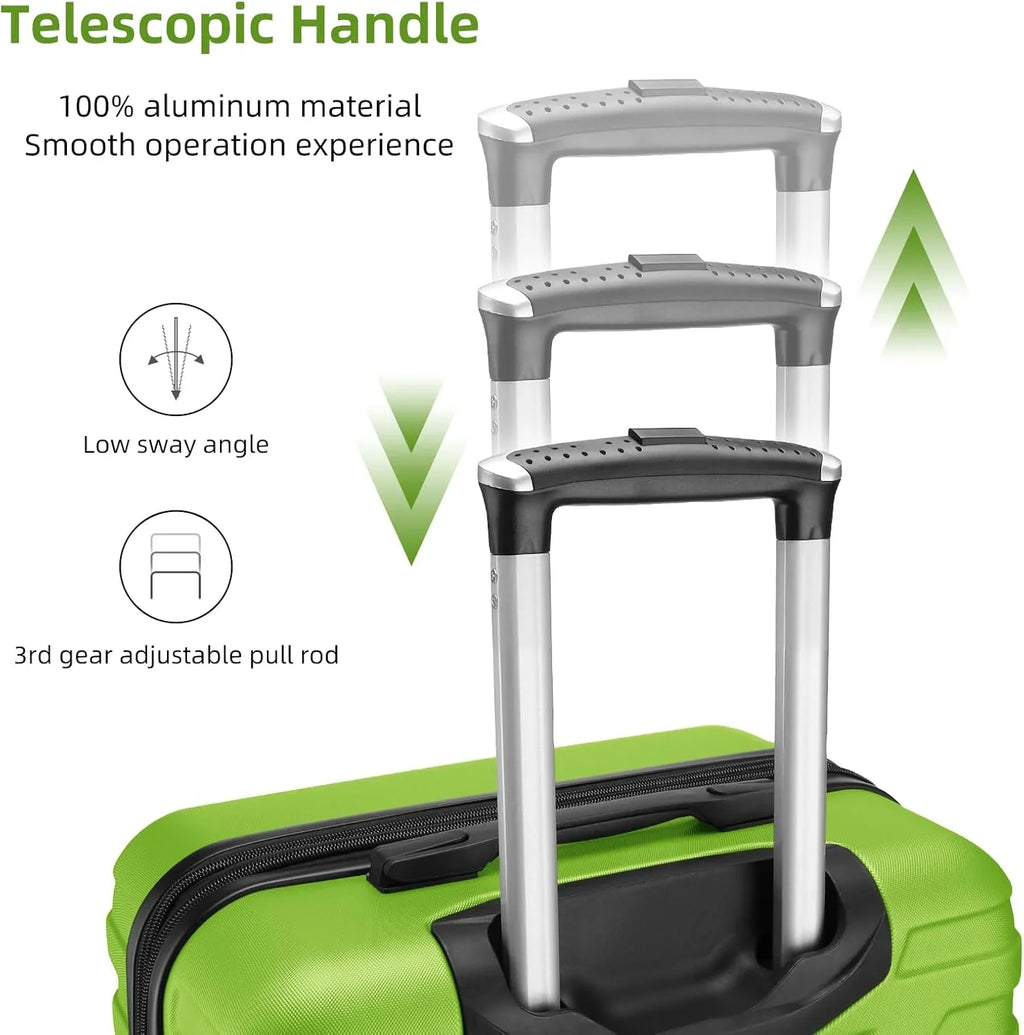 Ensemble de bagages à main légers et extensibles à coque rigide de 6 pièces