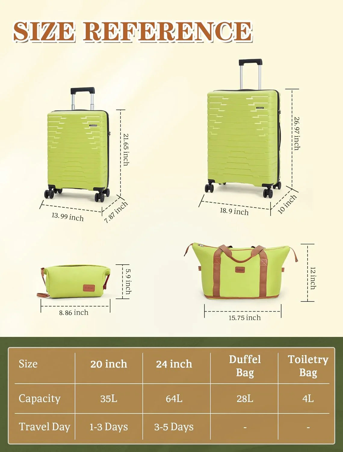 Ensemble de 5 bagages à roulettes, valise rigide en ABS avec roulettes pivotantes