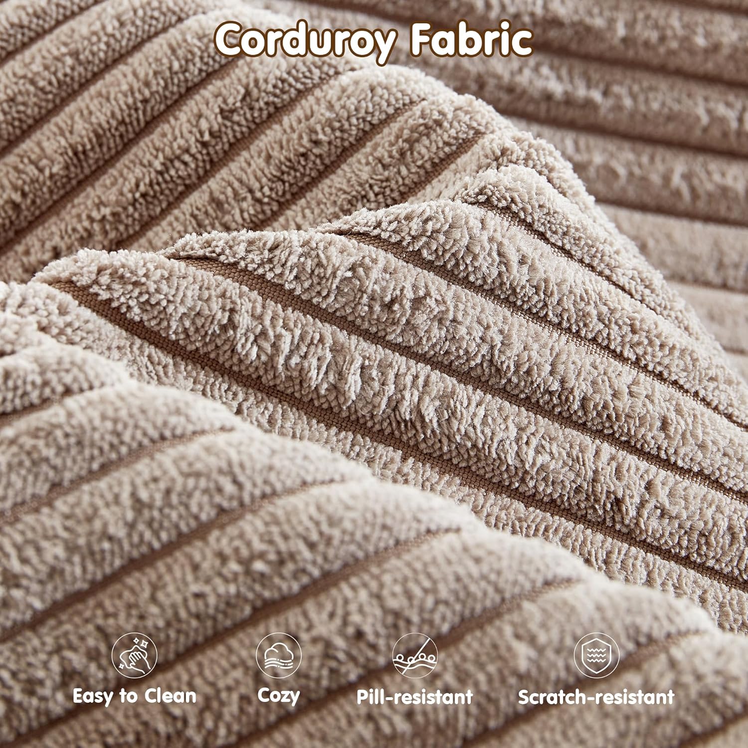 Canapé Ovios 104" Cloud Section Fauteuil en L, canapé modulaire moderne