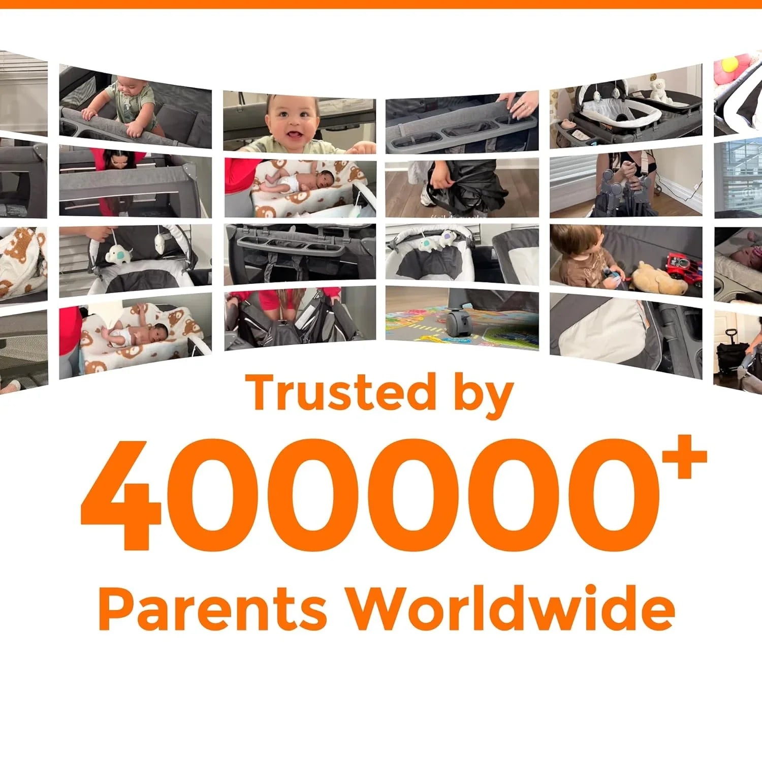 Parc pour bébé Pamo Babe - Le cadre en acier robuste offre un espace de couchage sûr et un berceau portable