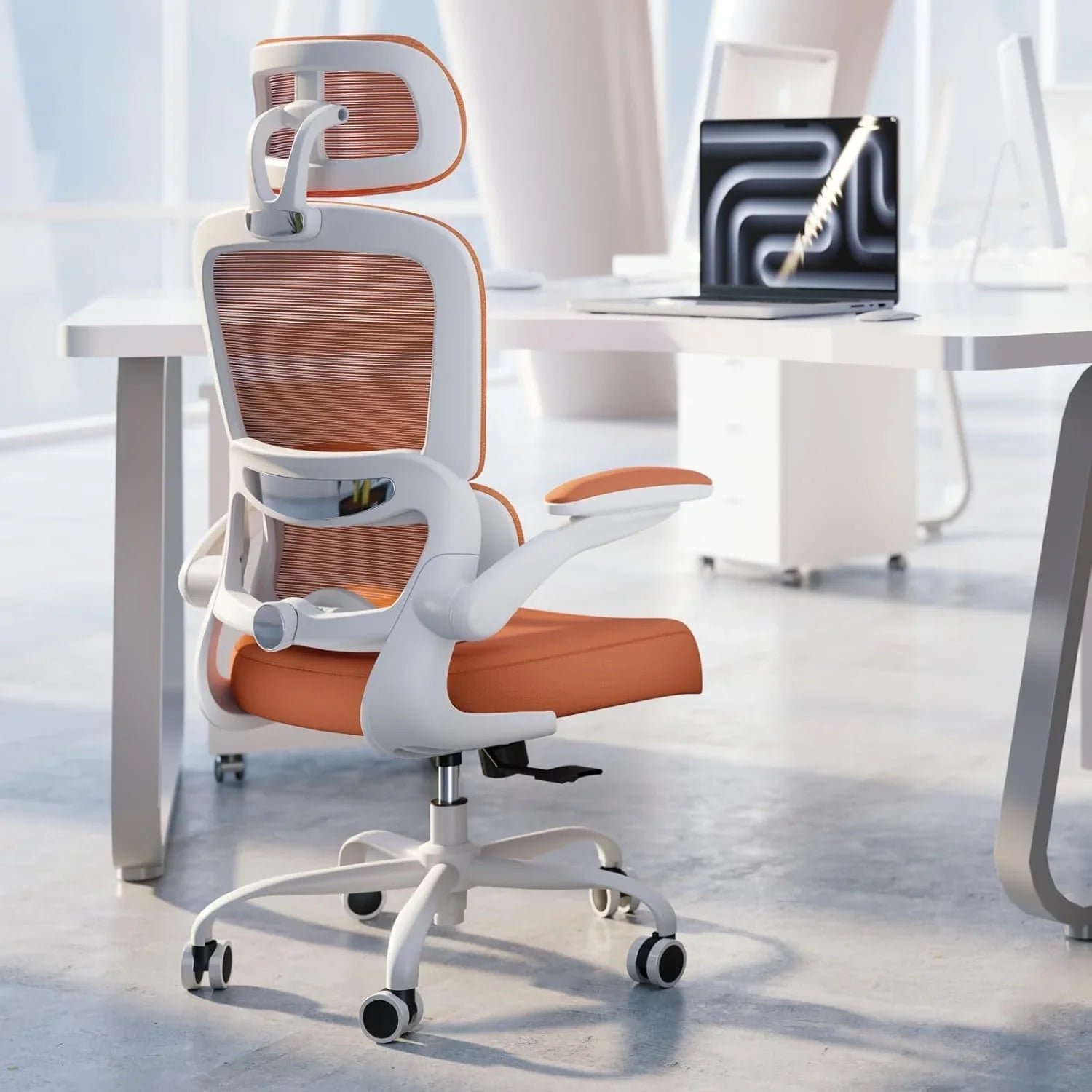 Chaise de bureau ergonomique TRALT, 150 kg, chaise de jeu à domicile avec roulettes