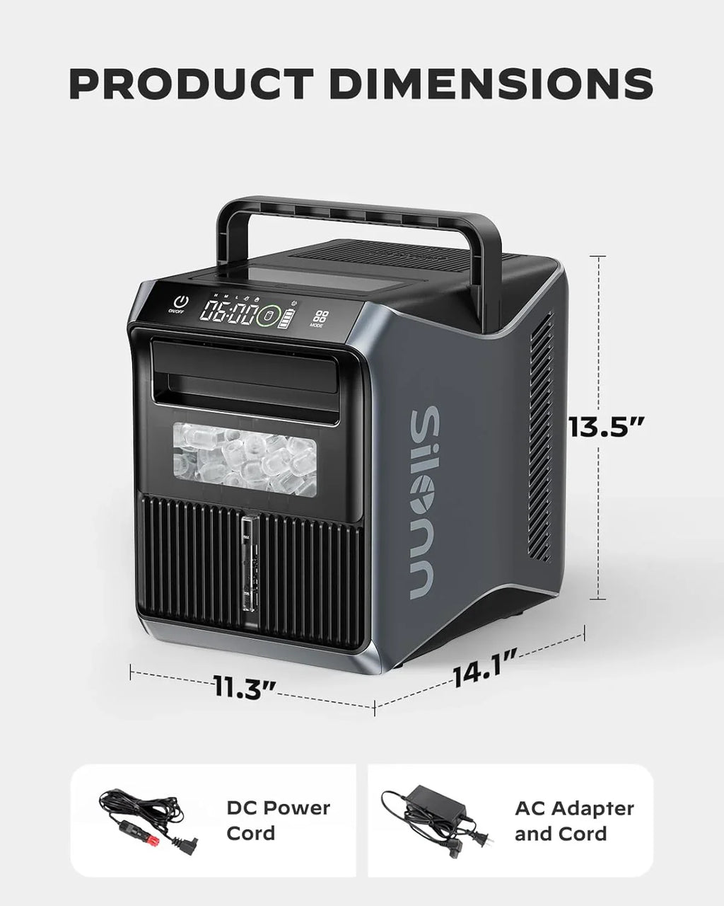 Machine à glace à mâcher Silonn avec fonction autonettoyante