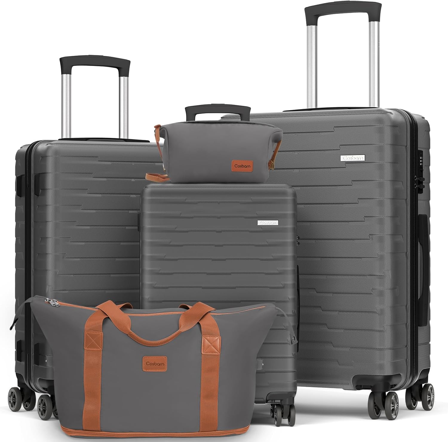 Ensemble de 5 bagages à roulettes, valise rigide en ABS avec roulettes pivotantes