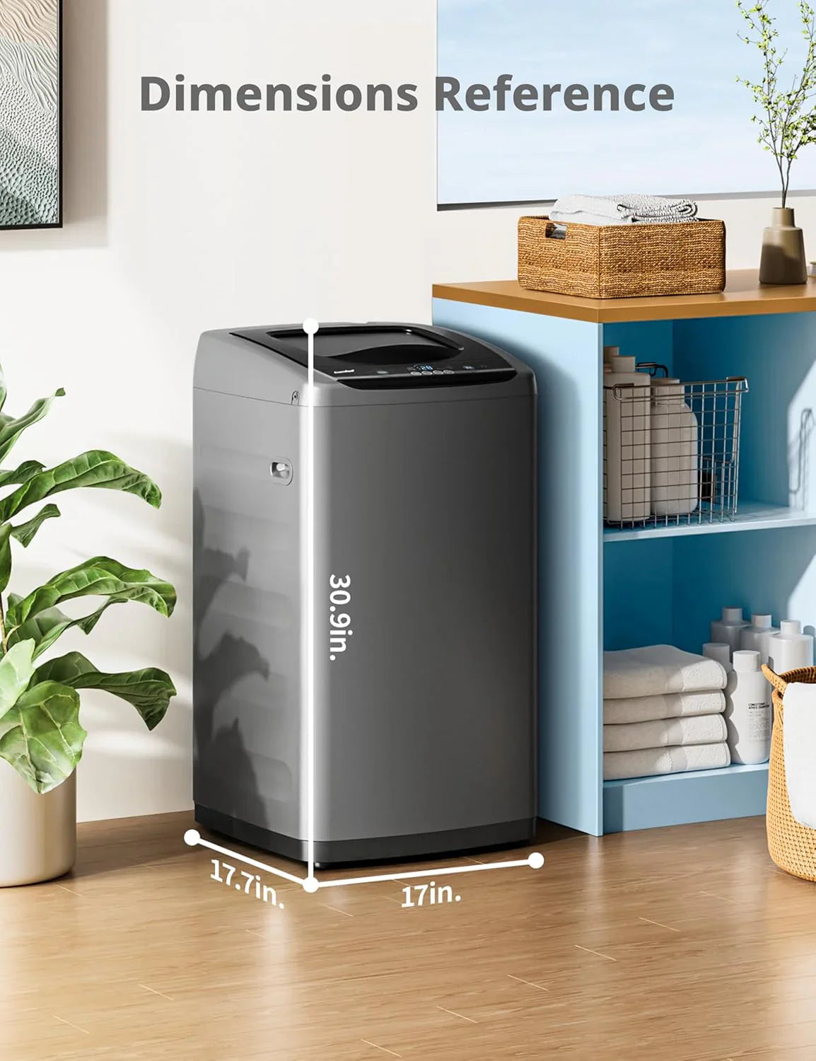 Machine à laver portable Comfee, 0,9 pied cube, avec écran LED et tambour intégré