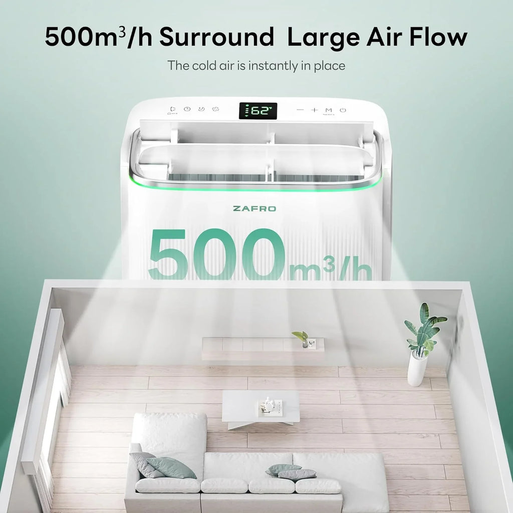 Climatiseurs portables ZAFRO 8 000 BTU, 4 modes, refroidissement rapide, économie d'énergie, télécommande, autonomie 24 h