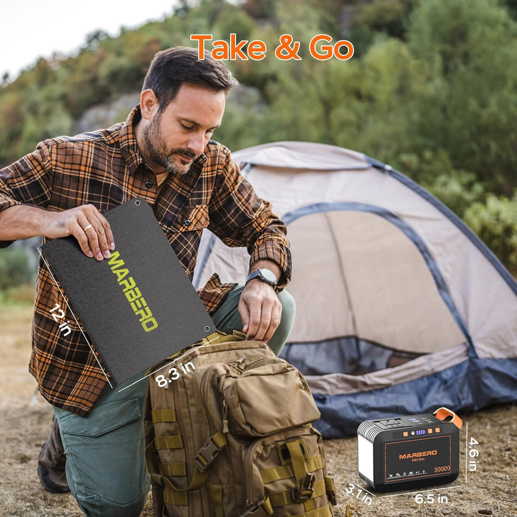 Centrale électrique portable 88 Wh, générateur solaire au lithium pour camping, charge rapide avec prise secteur, batterie externe de 120 W de pointe