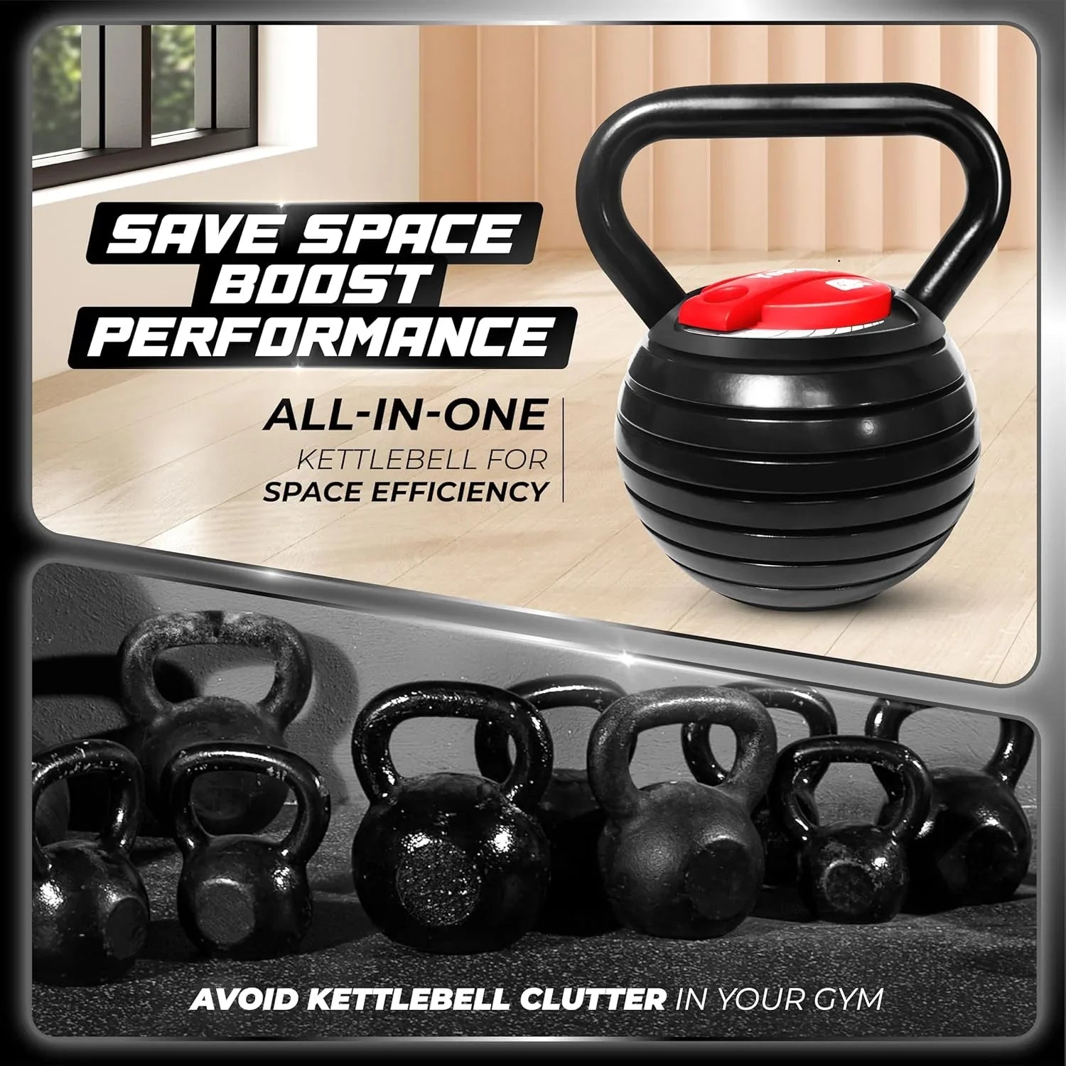 Kettlebells réglables, poignées de kettlebell, poignées de kettlebell, ensembles de poids de conversion de kettlebell