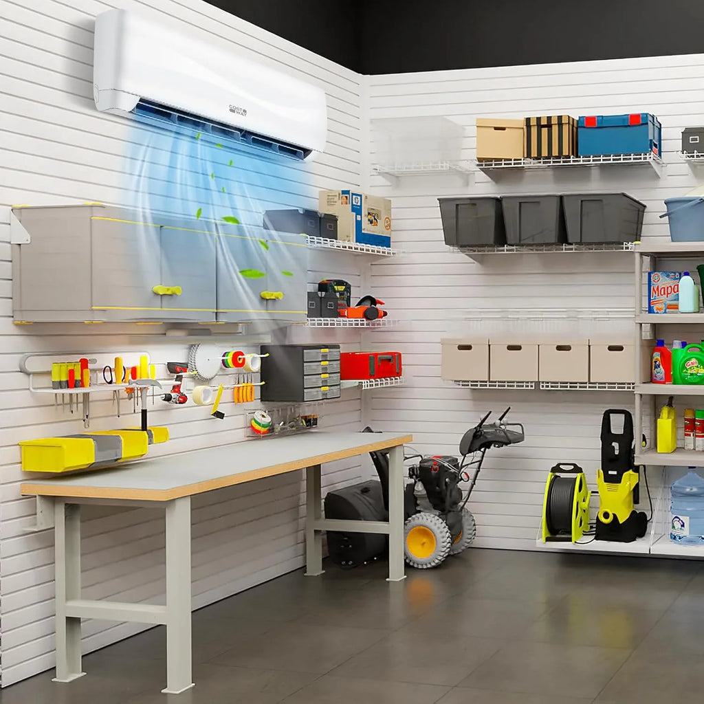 Climatiseur et chauffage mini-split Costway 12 000 BTU, 20 SEER2 115 V, unité de climatisation murale sans conduit, refroidit les pièces jusqu'à 750 pi²