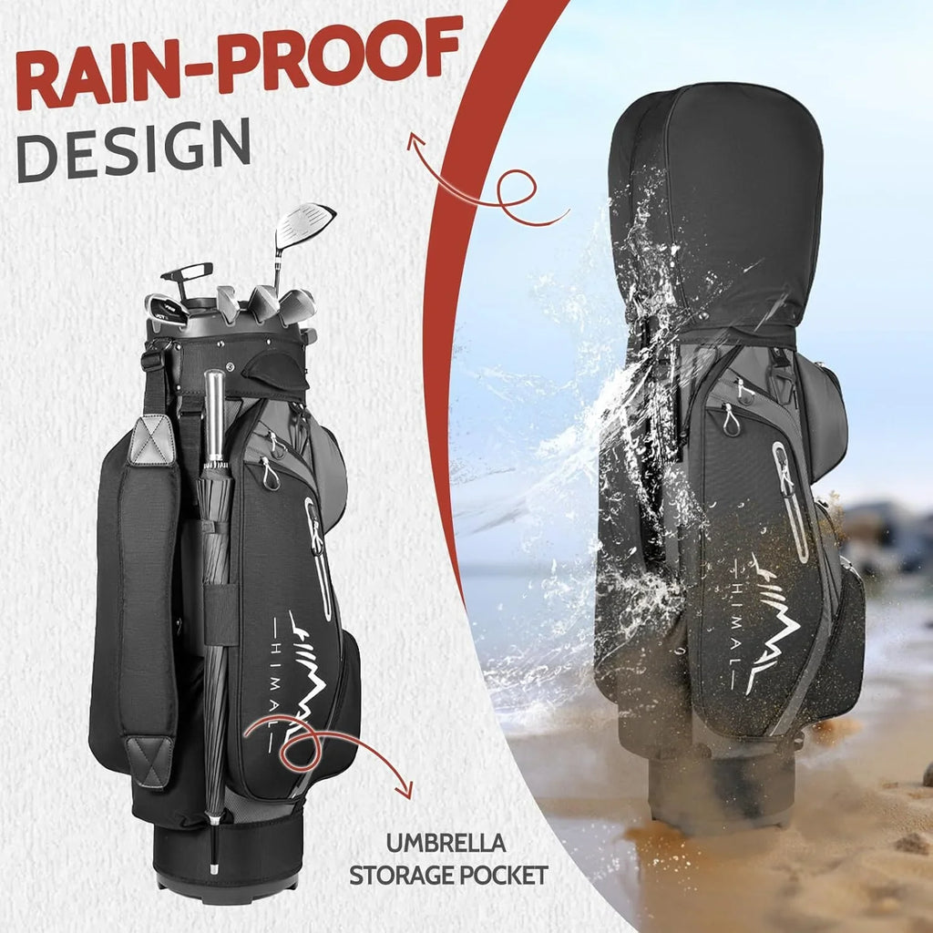 Sac de golf chariot Pro 14 compartiments avec compartiments sur toute la longueur, sac de golf pour homme