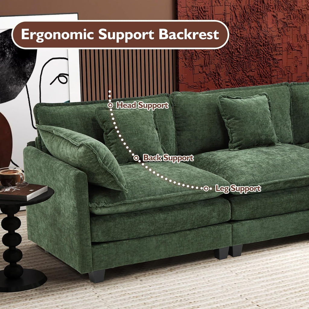 Canapé modulaire moderne en forme de U de 146 pouces d'ihanherry