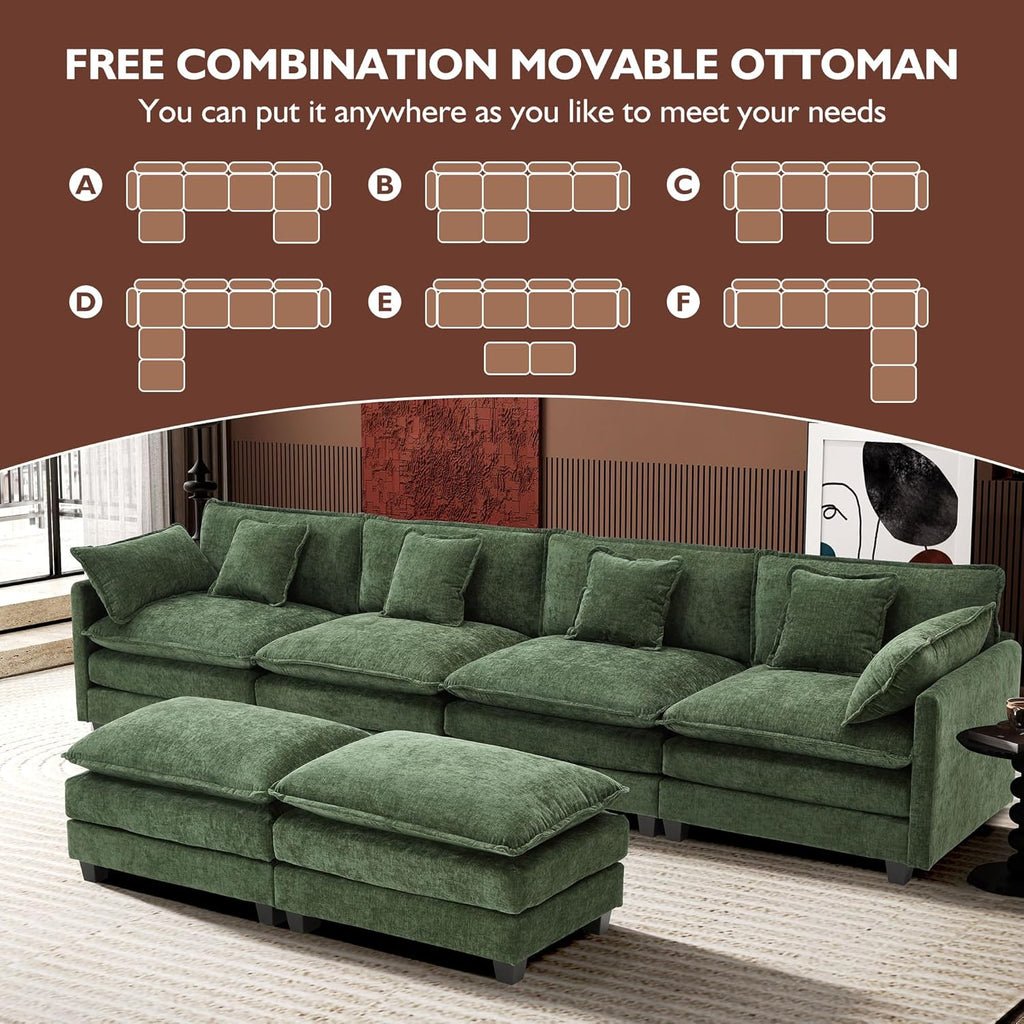 Canapé modulaire moderne en forme de U de 146 pouces d'ihanherry