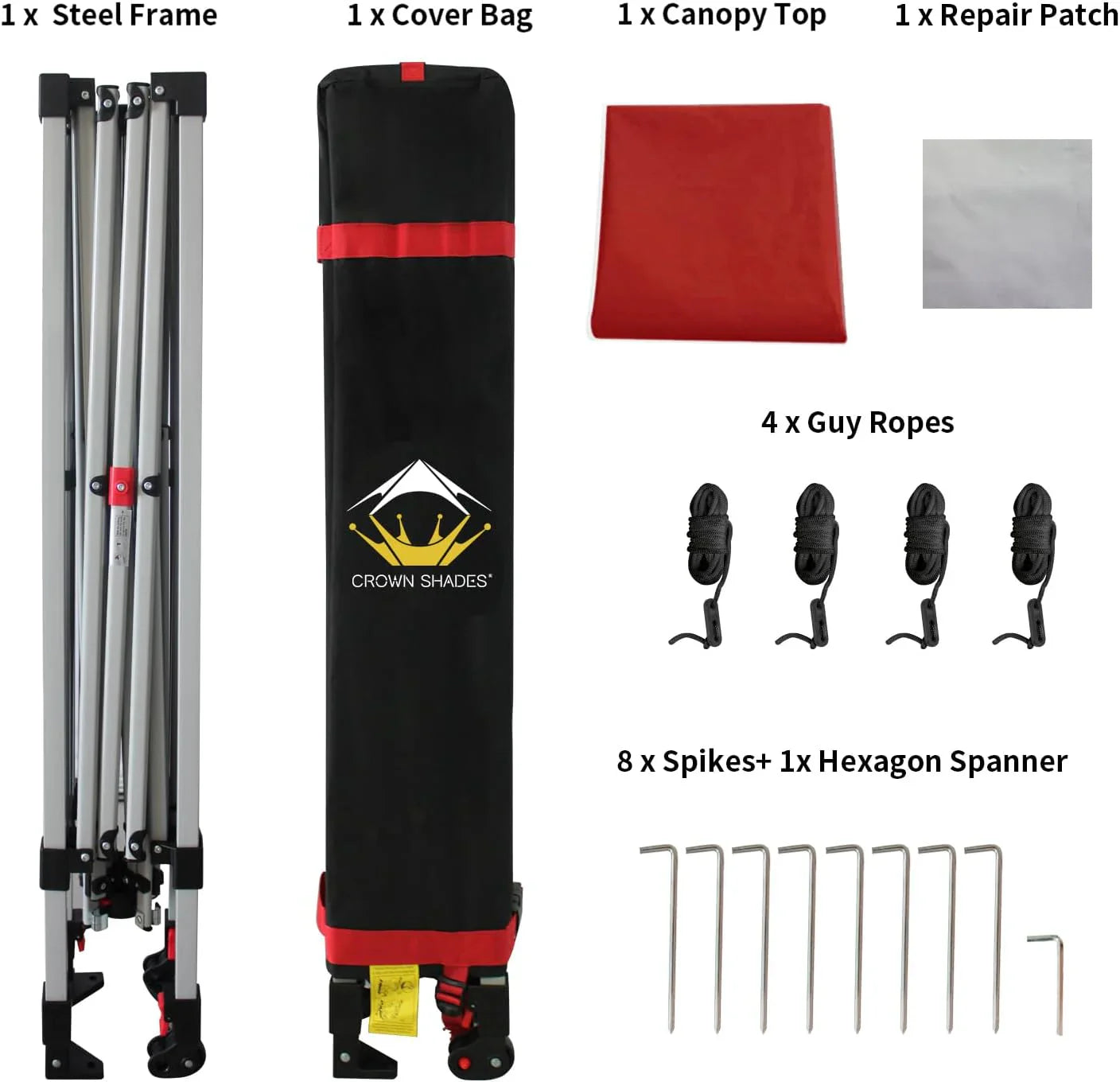 Auvent pop-up 10x10 - Installation en un clic - Tente de plage - Parasol extérieur avec dessus argenté, 3 hauteurs et 4 poches à sable