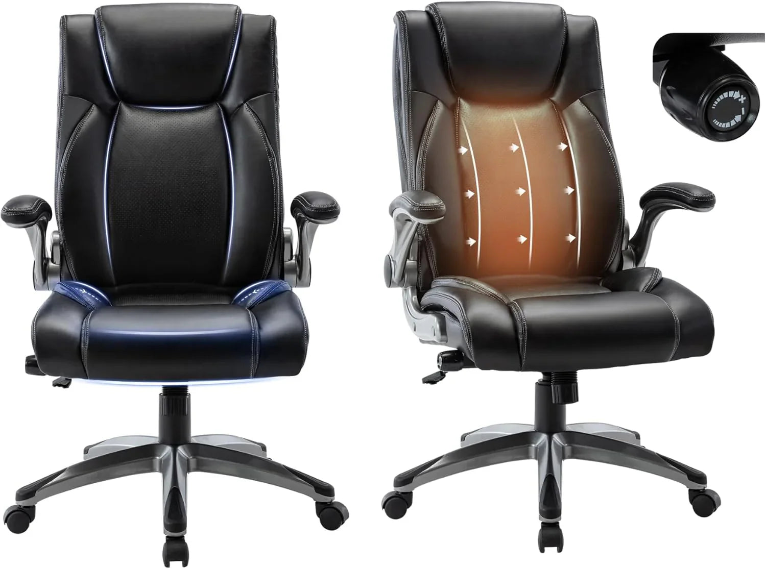 Chaise de bureau exécutive, chaise de bureau d'ordinateur, chaise de bureau pivotante à roulettes améliorées