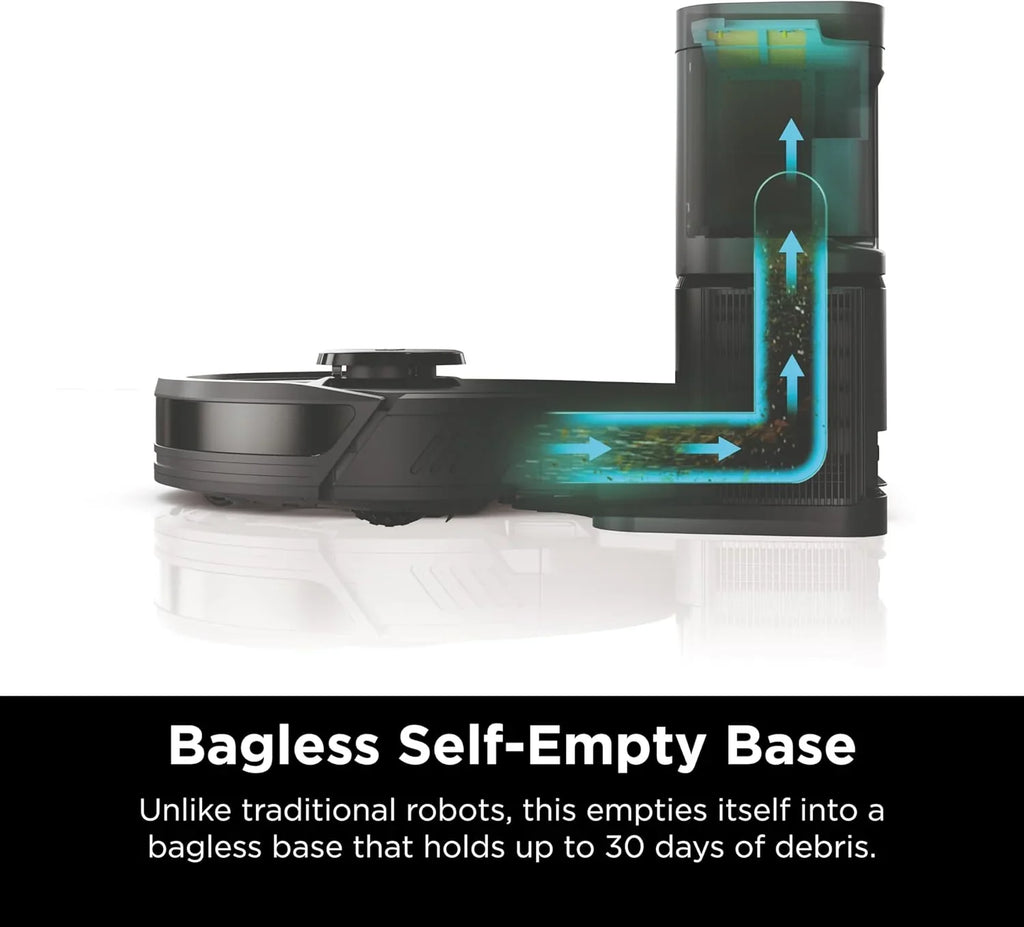 Aspirateur robot à commande vocale avec navigation Matrix Clean, cartographie de la maison, autonomie de 60 jours, base auto-vidante XL