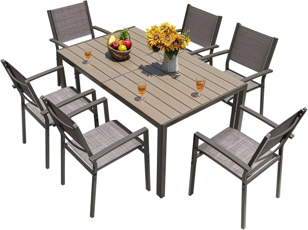 Ensemble de table à manger de patio Homall pour meubles d'extérieur