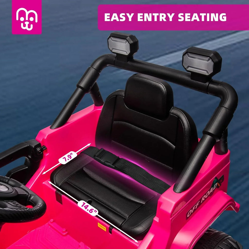 Voiture électrique 12 V pour enfants, camion télécommandé, deux moteurs 35 W