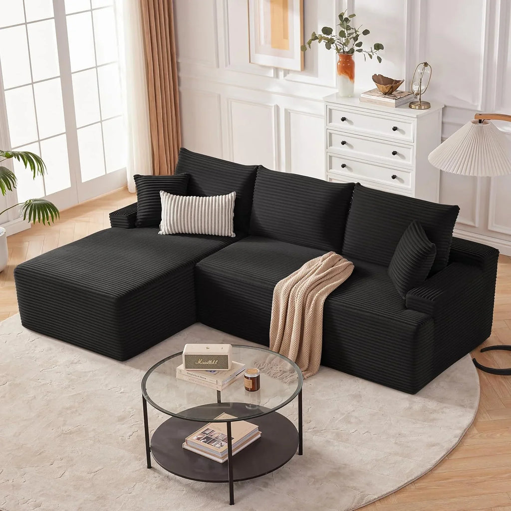 Canapé nuage de 110 pouces, canapé désossé dans le salon, canapé modulable avec sièges profonds