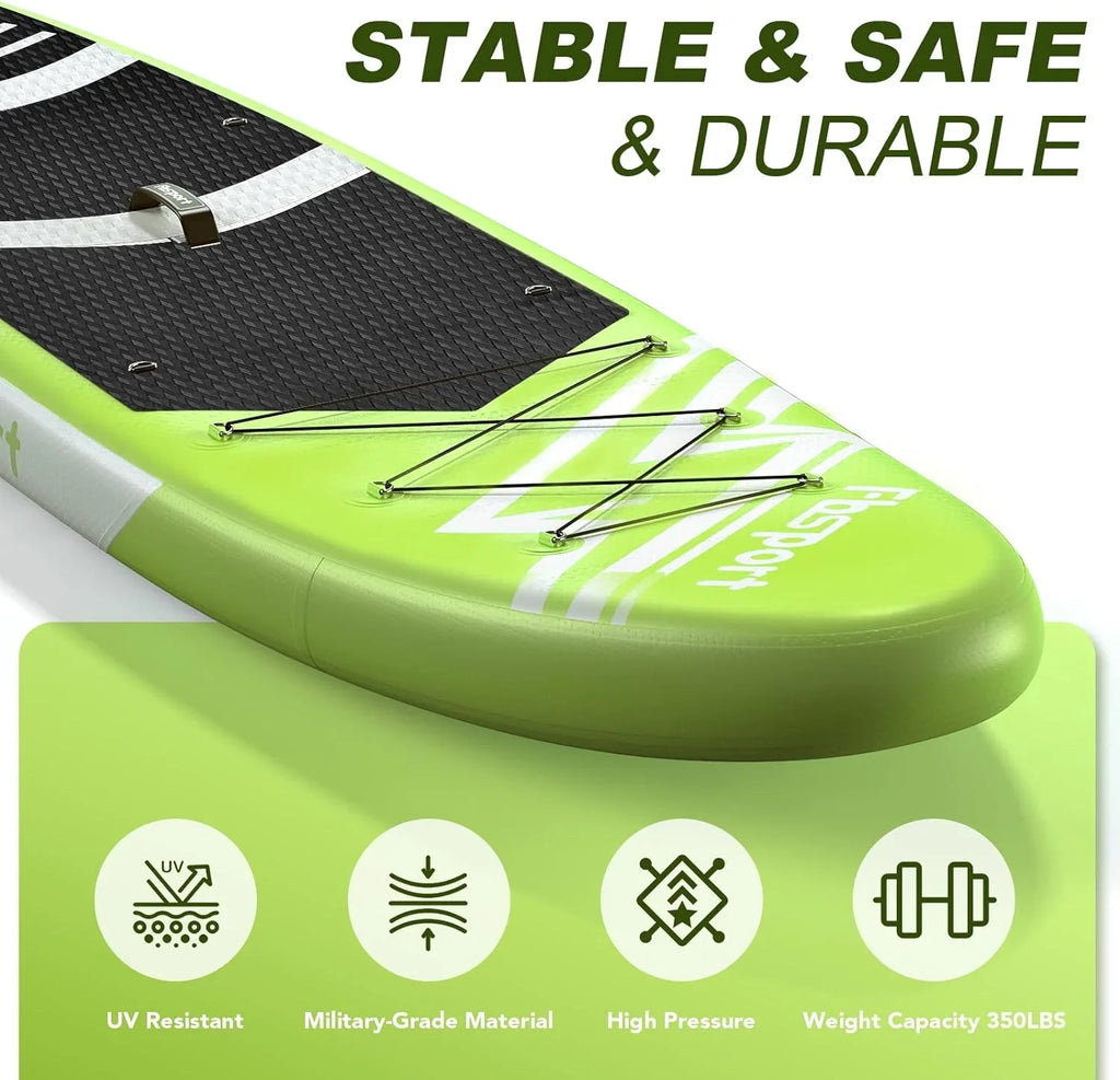 Planche de stand up paddle FBSPORT Premium 11', planche de yoga, contrôle du surf, pont antidérapant, attache, pagaie et pompe