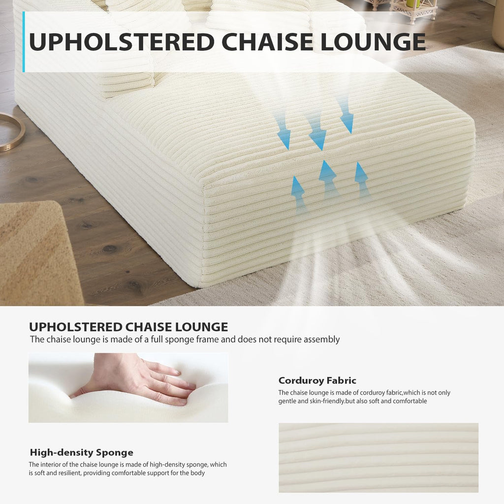 Fauteuil inclinable d'intérieur de 50 pouces, canapé-lit surdimensionné en velours côtelé, fauteuil de lecture à couchage profond, canapé nuage, canapé de salon