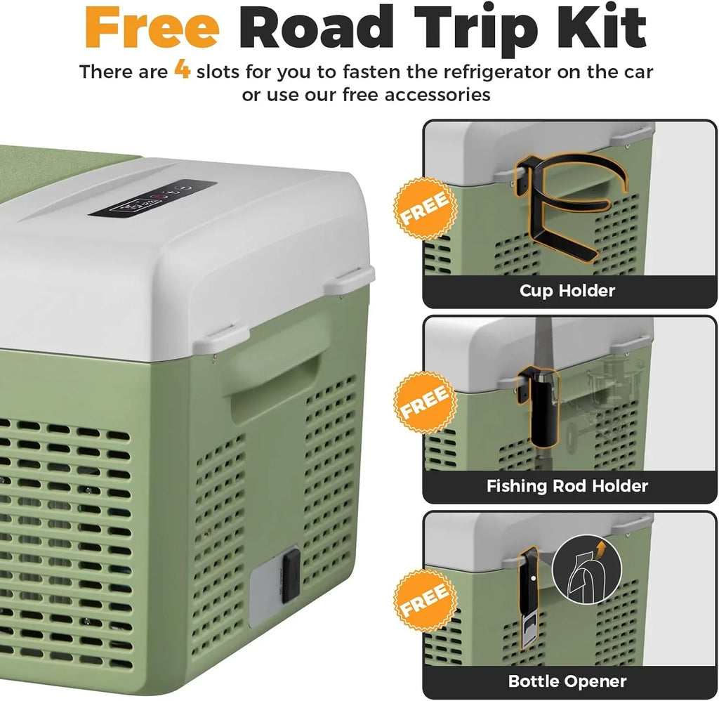 Réfrigérateur portable 12 V 21 litres, autonomie de 50 heures, glacière électrique pour voiture