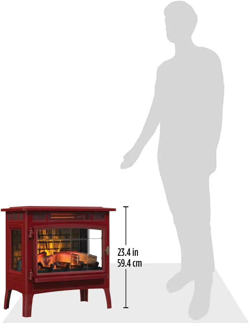 Poêle-cheminée électrique autonome avec effet de flamme 3D pour 1 000 pi²